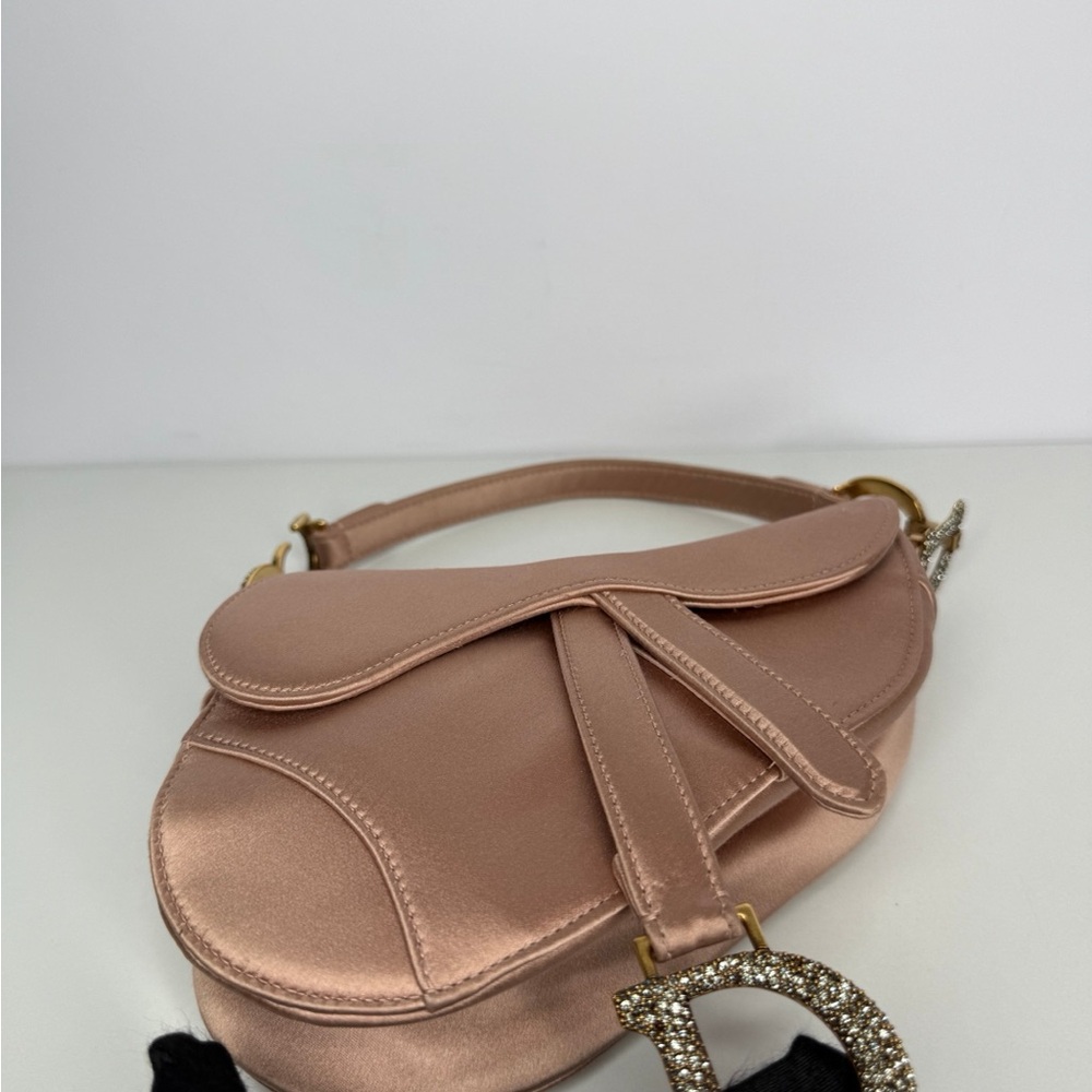 Christian Dior Satin Crystal Mini Saddle Bag
Powder Beige - Picture 4 of 14